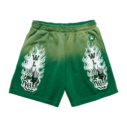 Boston Celtics Flaming Skull Shorts