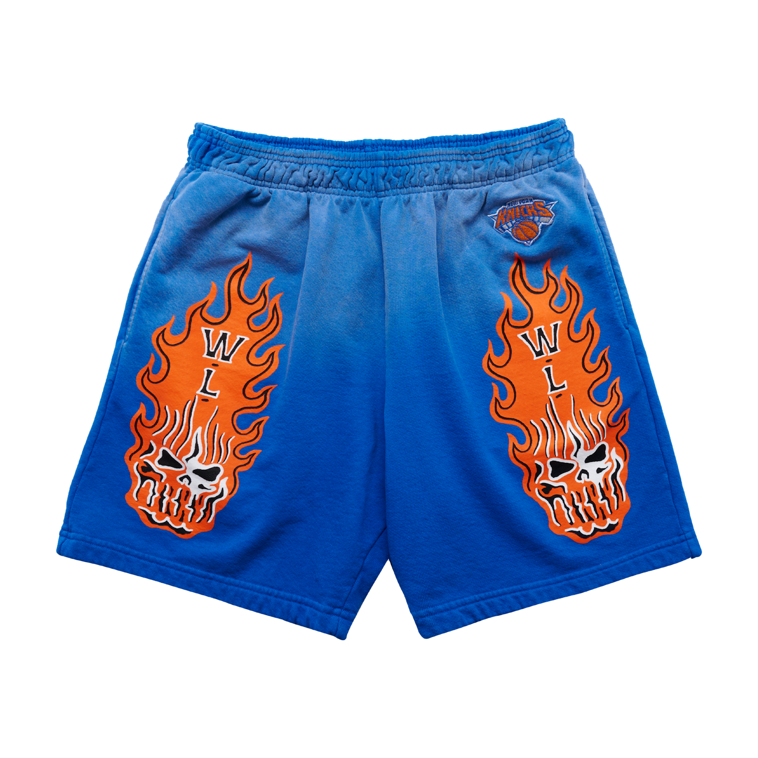 New York Knicks Flaming Skull Shorts